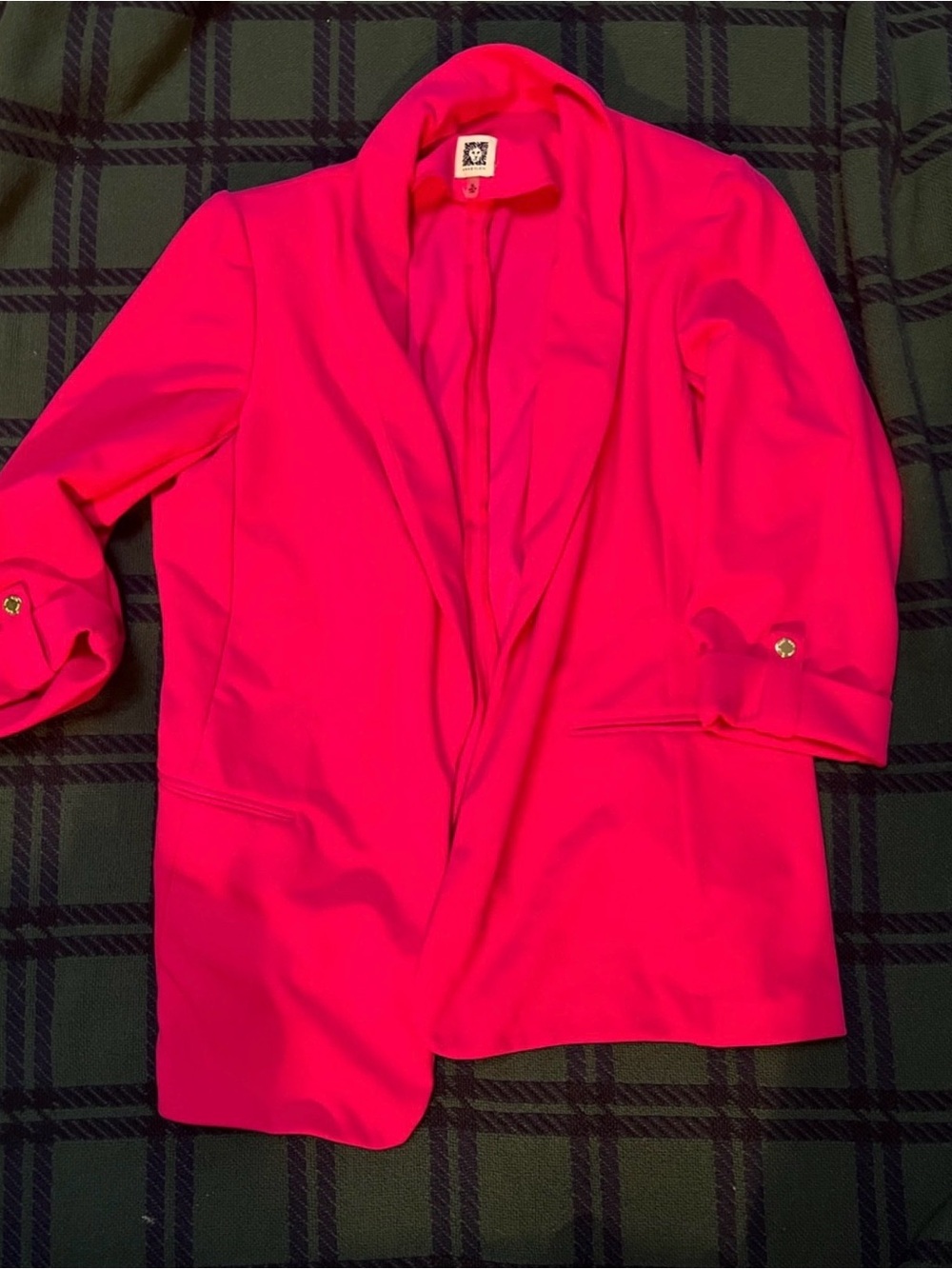 Bright Pink Women's Open-Front Blazer